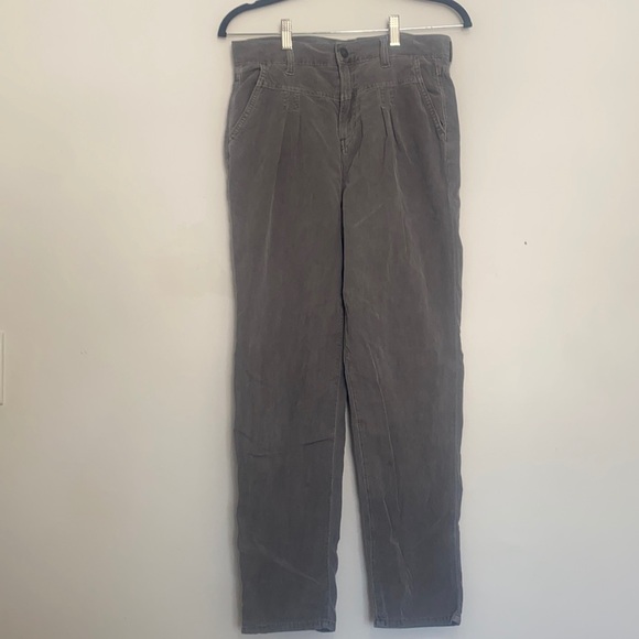 American Eagle Gray Corduroy Mom Jeans Pants size 4 regular - Picture 1 of 4